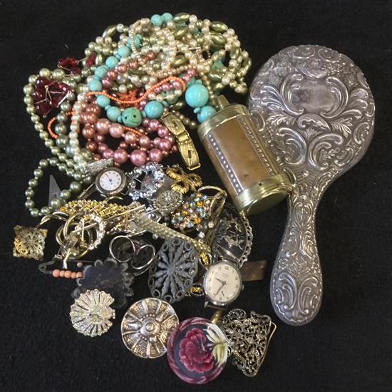 Mixed costume jewellery, watches etc